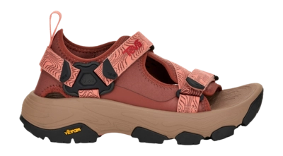 Teva Women Grandview Max Sandal Mahogany Blooming Dahlia