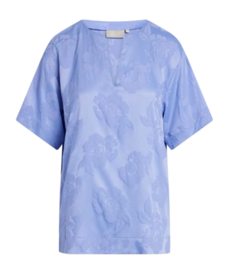 Pyjamashirt Essenza Lily Charley Damen Lavendelblau