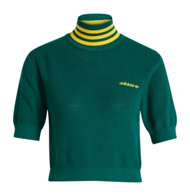 Trui Adidas Women Cropped Turtleneck Collegiate Green / Crew Yellow
