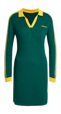 Jurk Adidas Women Polo Collegiate Green / Crew Yellow