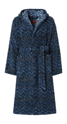 Peignoir Missoni Azul Hooded Blue Multicolor