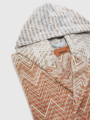 Badjas Missoni Stone Hooded Red Multicolor
