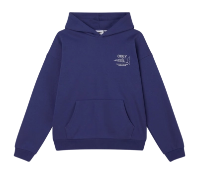 Hoodie Obey Men Things Happen Extra Heavy Skipper Blue 25