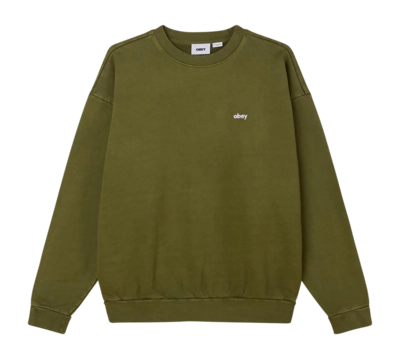 Crewneck Obey Men Lowercase Pigment Moss Green
