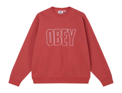 Crewneck Obey Men Digable Mineral Red