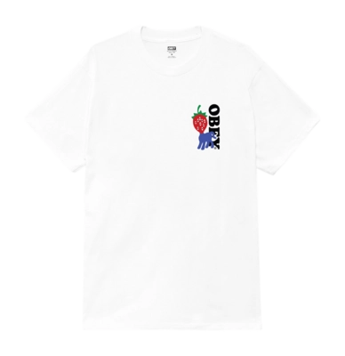 T-Shirt Obey Strawberry Herren White