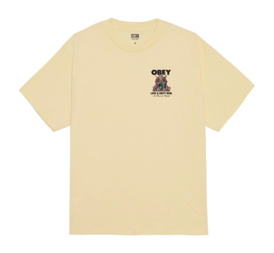 T-Shirt Obey Men Love & Unity Now Pale Yellow