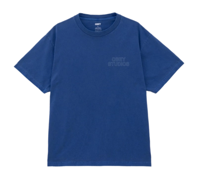 T-Shirt Obey Men Studios Outline Pigment Electric Indigo