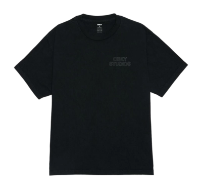 T-Shirt Obey Men Studios Outline Pigment True Vintage Black
