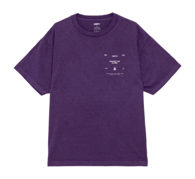 T-Shirt Obey Men Around The Globe Pigment Imperial Purple 25