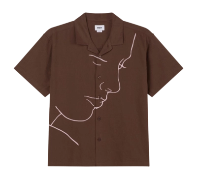 Shirt Obey Men Frances Woven Dark Java Multi