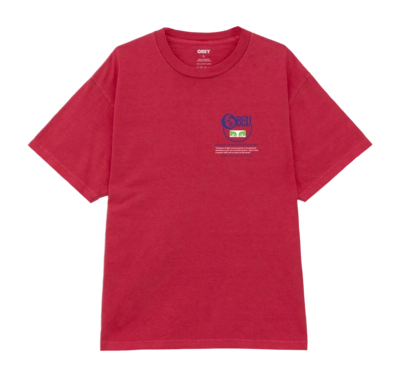 T-Shirt Obey Men Relax Pigment Raspberry