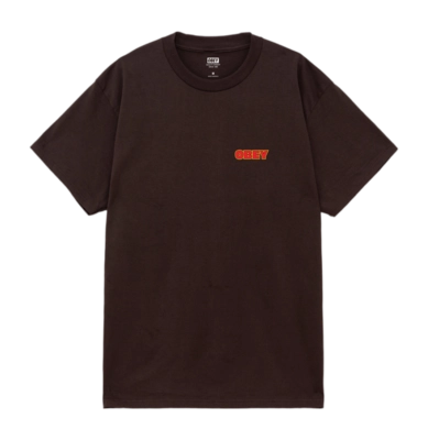 T-Shirt Obey Men Star Java Brown