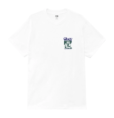 T-Shirt Obey Men Stop Worry Now White