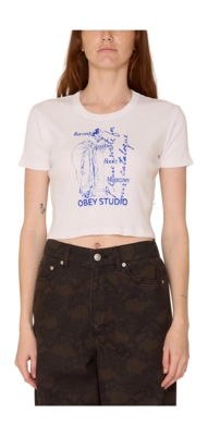 T-Shirt Obey Women Catalogue White