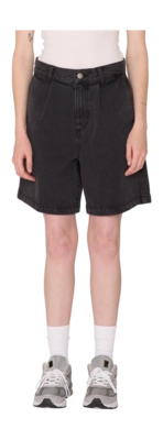 Short Obey Femme Eli II Denim Pleated Black Ash