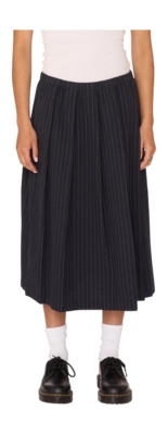 Skirt Obey Women Madeline Pleated Dark Navy Multi