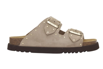 Slipper Scholl Women Beatriz Suede Dark Beige Gold