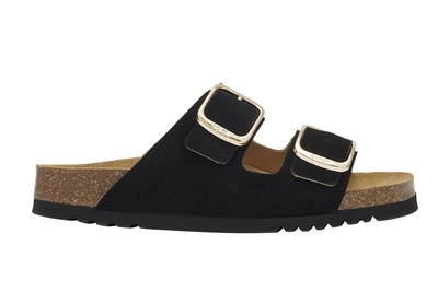 Tongs Scholl Femme Josephine Suede Sa Black