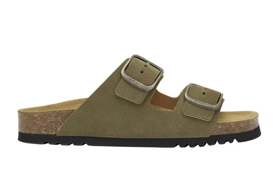 Tongs Scholl Women Josephine Suede Sa Kaki