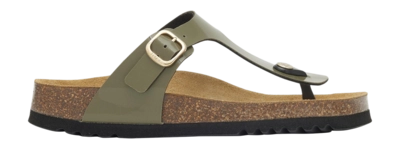 Flip Flops Scholl Nicole Synthetic Damen Patent Ve Khaki