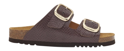 Tongs Scholl Femme Noelle Synthetic Reptile Brown