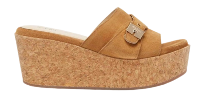 Sandales à Talon Scholl Femme Janelle Suede Cognac