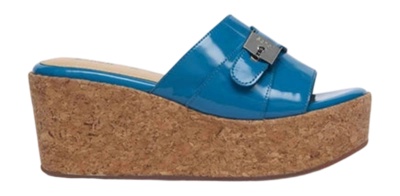 Sandaletten Scholl Janelle Damen Patent Leather Petrolio