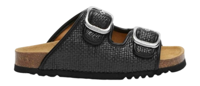 Tongs Scholl Femme Noelle Raffia S Black