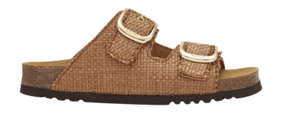 Tongs Scholl Femmes Noelle Raffia S Cognac