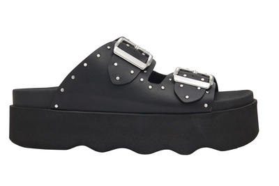 Slipper Scholl Women Heather Leather Black