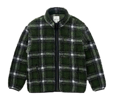Jacket Gramicci Unisex Shadow Plaid Sherpa Olive Shadow Plaid