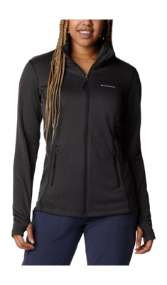 Zip Sweatshirt Columbia Women Park View Grid Fleece Full Zip Black Heather