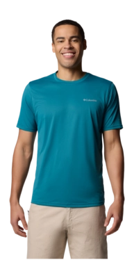 T-Shirt Columbia Men Columbia Hike Crew River Blue Heather