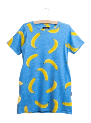 T-Shirt Dress SNURK Kids Banana Blue