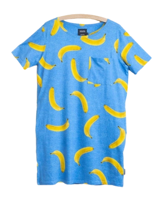 T-Shirt Dress SNURK Women Banana Blue