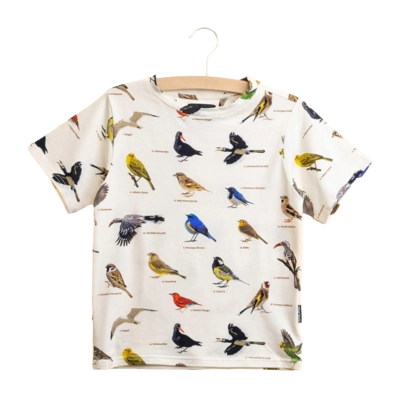 T-Shirt SNURK Bird Watching Kinder Weiß