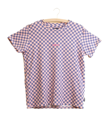 T-Shirt SNURK Check Unisex Violett