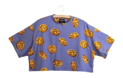 Crop Top SNURK Cookies Damen Violett