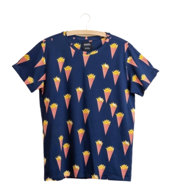 T-Shirt SNURK Unisex Fries Navy
