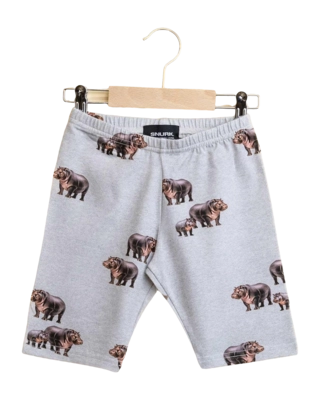 Bikershorts Snurk Hippos Kinder Grau
