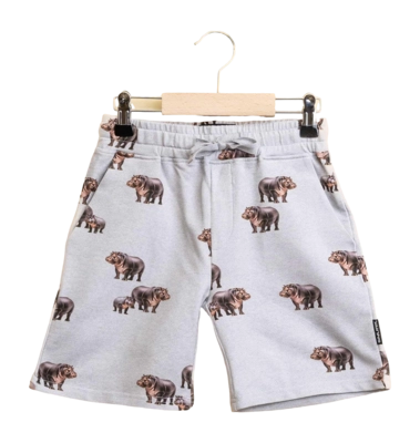 Shorts SNURK Hippos Kinder Grau