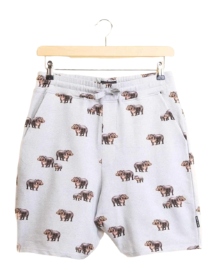 Shorts SNURK Hippos Herren Grau