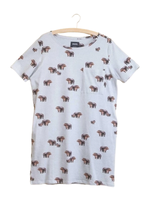 T-Shirt Dress SNURK Women Hippos