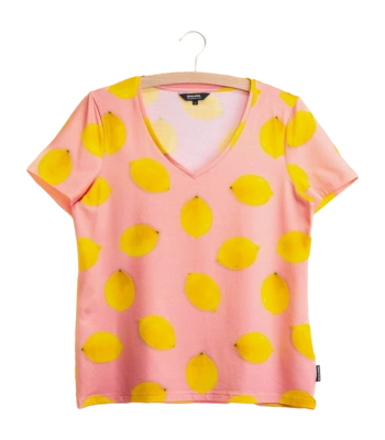 T-Shirt V-Neck SNURK Women Lemon