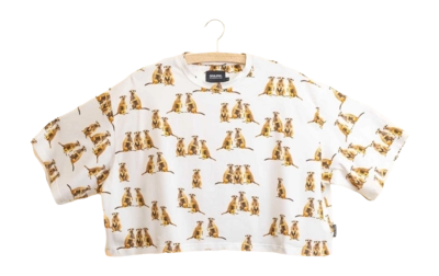Crop Top SNURK Meerkats Damen Weiß