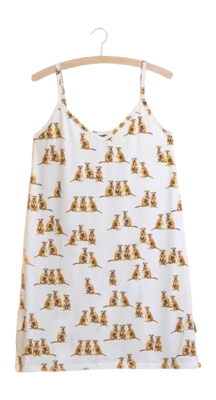 Trägerkleid SNURK Meerkats Damen Weiß
