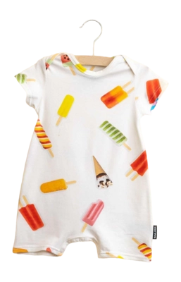 Playsuit SNURK Popsicles Babys Weiß