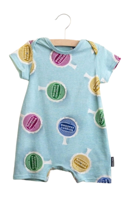 Playsuit SNURK Who Farted? Babys Blau