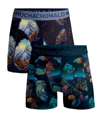 Boxer Shorts Muchachomalo Boys Deep Sea Mountaintops Print/Print (2-Pack)